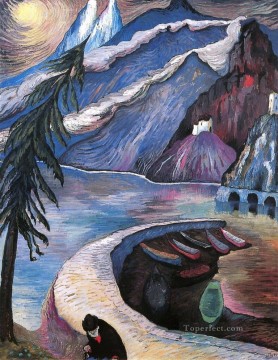 Expresionismo Painting - montaña Marianne von Werefkin Expresionismo